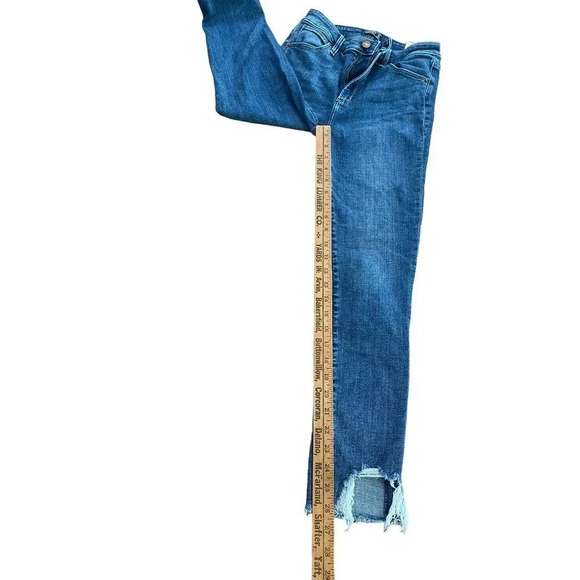 Abercrombie & Fitch Women's Blue Simone High Rise Ankle Cutout Jeans Size 27/4R - Picture 2 of 4